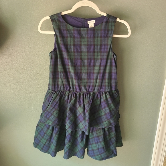 Crewcuts Poplin Plaid Dress, Size 10 - Picture 2 of 4